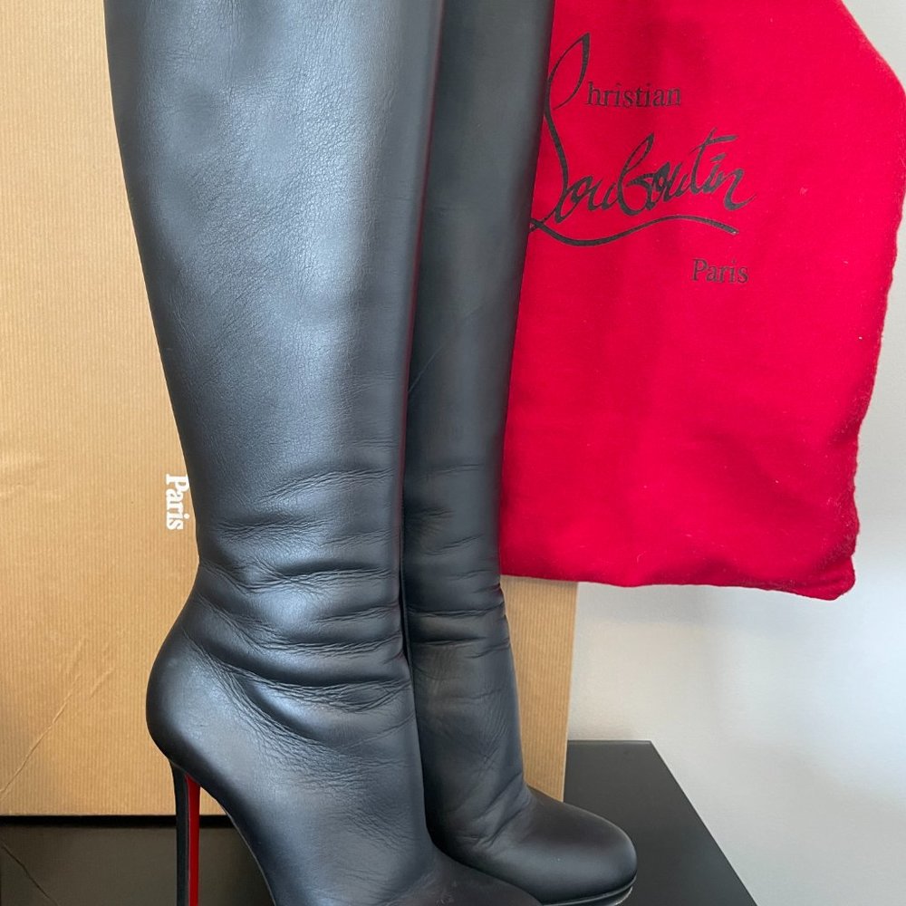 Authentic Christian Louboutin Tall Black Boots 36